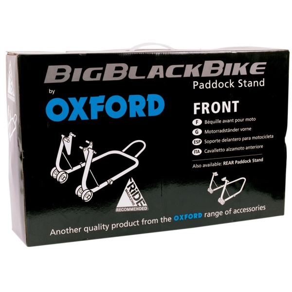 Stand Roata Moto Fata Oxford Big Black Bike Black Front Paddock Stand Otel Negru SP822